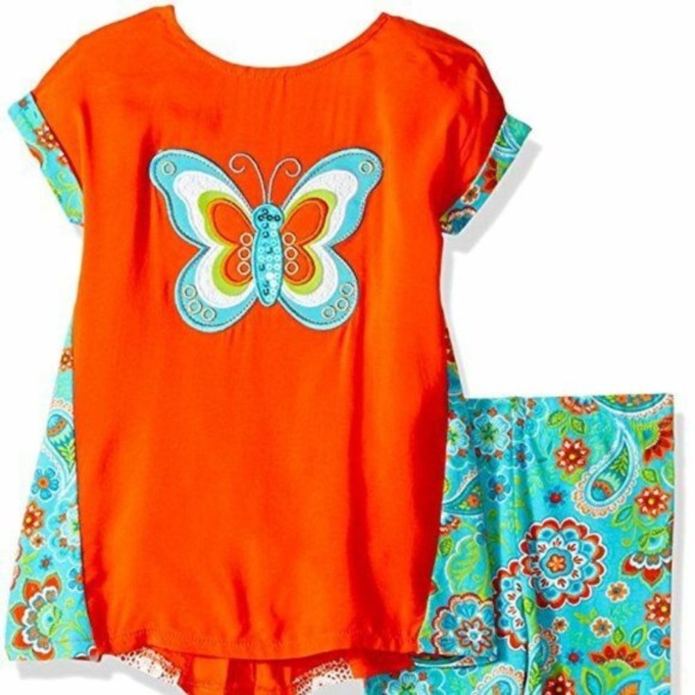 Rare Editions Legging Set Two Piece Outfit Lot Baby Girl Size 12 Months NWT - Picture 6 of 8